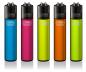 Preview: Clipper Classic MEDIUM Feuerzeug Solid Fluo Branded *NEUES FORMAT*