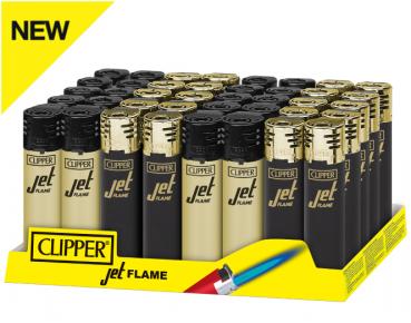 Clipper Jet Flame Feuerzeug Serie 'Jet Flame Black & Gold'