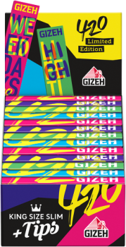 GIZEH Papers 420 Edition King Size Slim + Tips