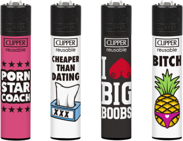 Clipper Classic Feuerzeug Serie 'Porn Slogan #2'