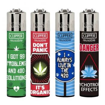 Clipper Classic Feuerzeug Serie 'Weed Warning'
