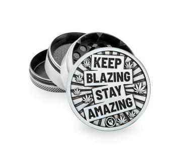 Metal Grinder 4-teilig Keep Blazing Silber 50mm