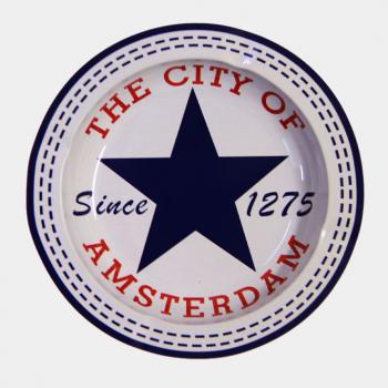 'Blue Star City of Amsterdam' Metall Aschenbecher
