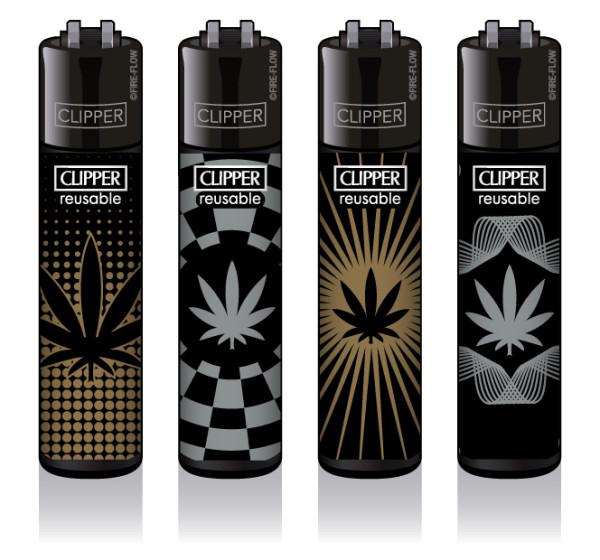 Clipper Classic Feuerzeug Serie 'Gold & Silver Leaves'