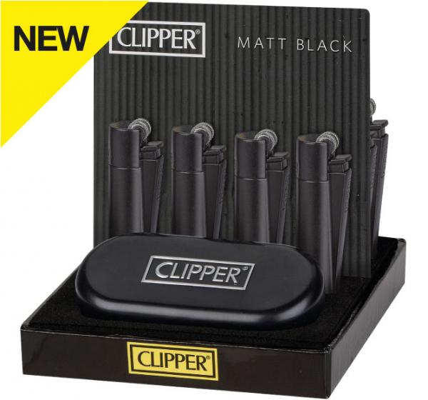 Clipper Micro Feuerzeug Metal 'All Black' + Etui
