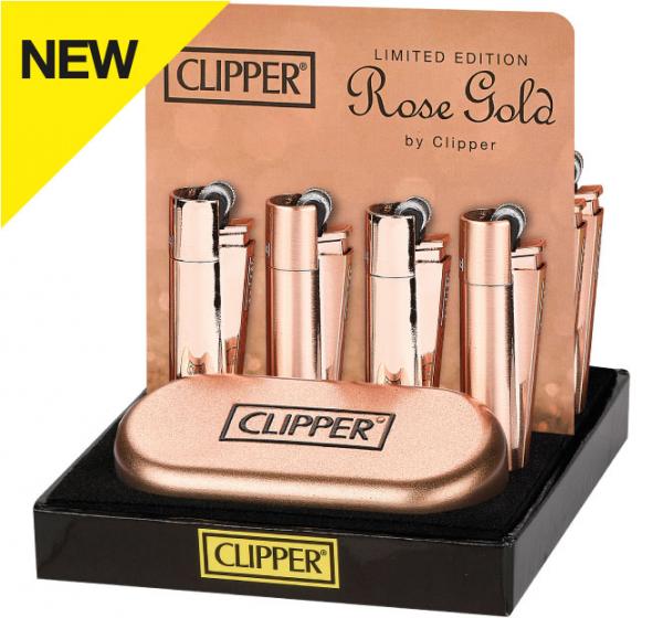 Clipper Classic Feuerzeug Metal 'Rose Gold' + Etui