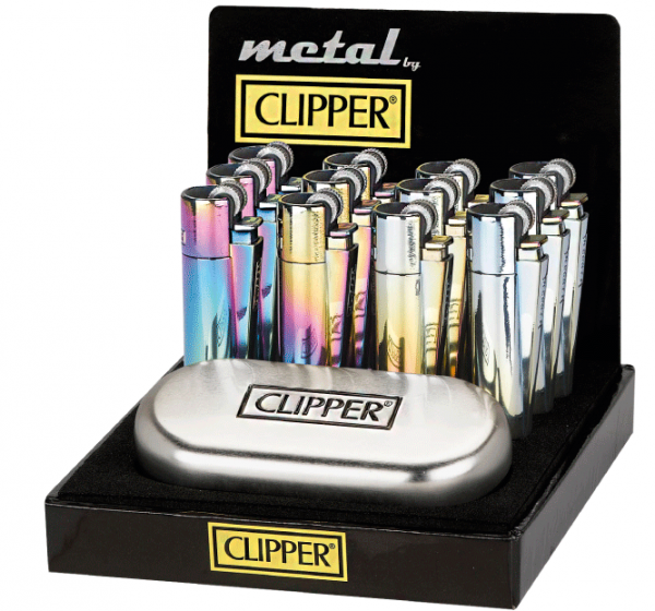 Clipper Micro Feuerzeug Metal 'Bright' + Etui