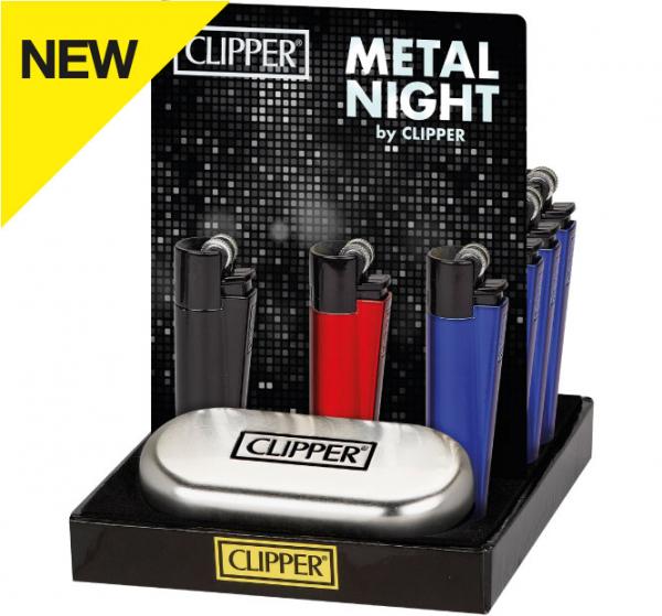 Clipper Classic Feuerzeug Metal 'Night' + Etui