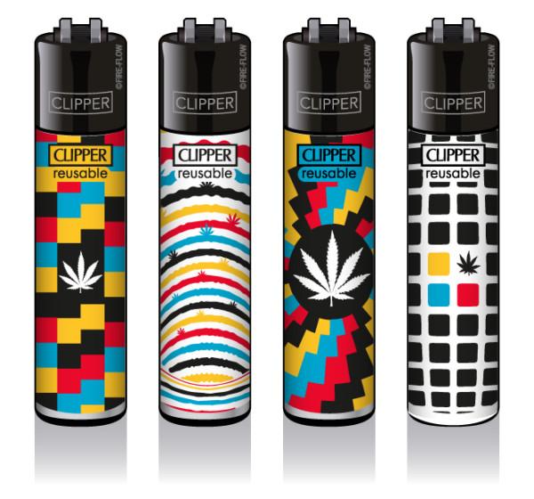 Clipper Classic Feuerzeug Serie 'Optical Weed'