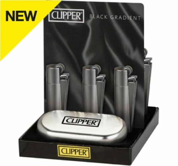 Clipper Classic Feuerzeug Metal 'Black Gradient' + Etui