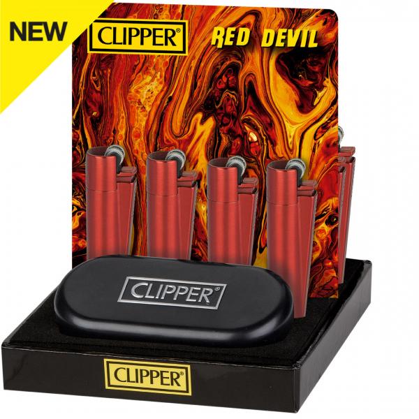 Clipper Micro Feuerzeug Metal 'Red Devil'