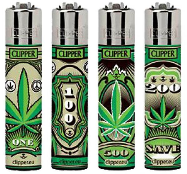 Clipper Classic Feuerzeug Serie  'Dollar Leaves'