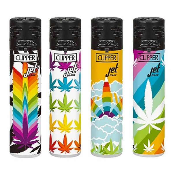 Clipper Jet Flame Feuerzeug Serie 'Rainbow Weed'