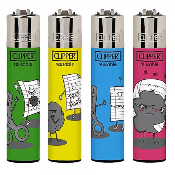 Clipper Classic Feuerzeug Serie 'Rock Paper Scissors'